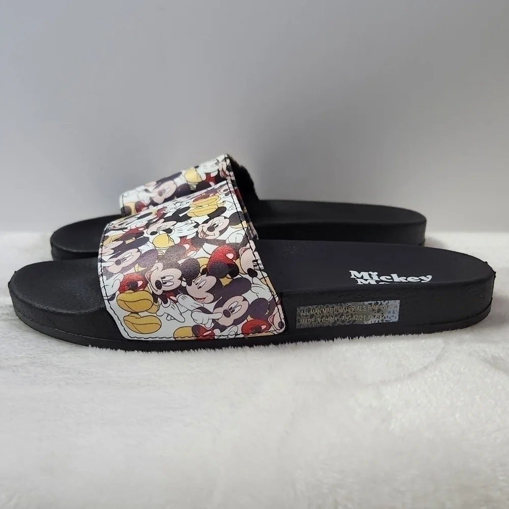 DISNEY Mickey Mouse Graphic Slides Sandals Kids Size 2-3 Unisex